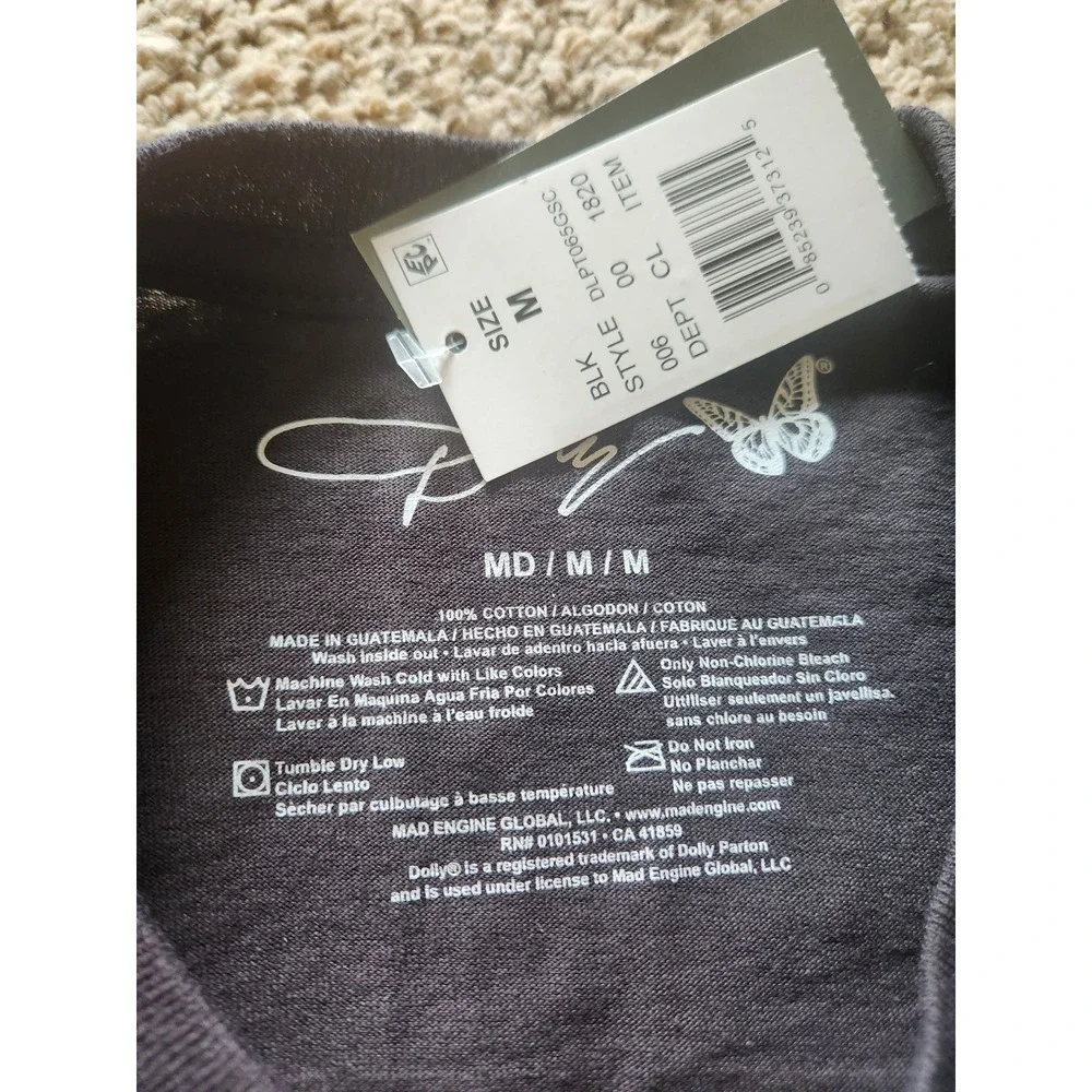 Dolly Parton Rainbow Quote Graphic T-Shirt Charcoal Black Mad Engine Womens Med - Picture 3 of 8